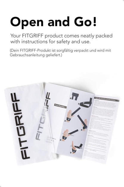 Fitgriff® Straps Gym - Correas Levantamiento De Pesas Para Lifting, Gimnasio - Accesorios Fitness Mujer Y Hombre