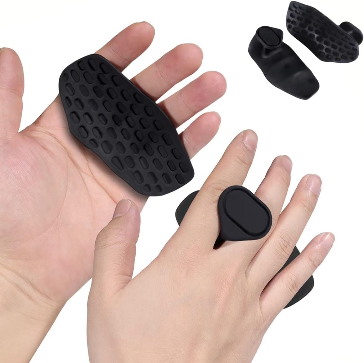 Anti-Slip Workout Grips - Ergonomic Rubber Hand Protector Gloves for Weight Lifting, Pull-Ups, Gym Training and Exercise, for Men and Women