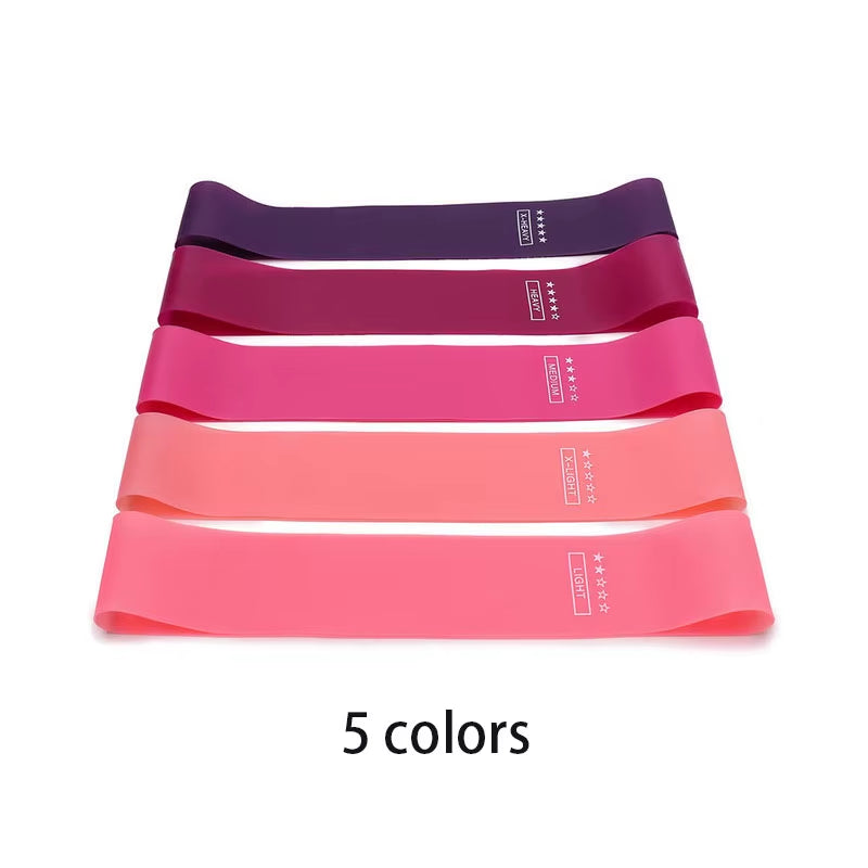 5Pcs/Set Yoga Resistance Rubber Bands Bodybuilding Elastic Bands Pilates Exercise Workout Bands Expander Belt Fitness Equipment