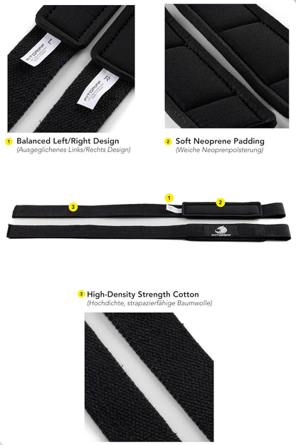 Fitgriff® Straps Gym - Correas Levantamiento De Pesas Para Lifting, Gimnasio - Accesorios Fitness Mujer Y Hombre